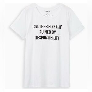 Torrid White Another Day Graphic Tee - Short Sleeve